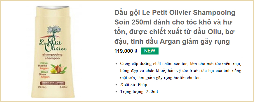 Dầu gội Le Petit Olivier Shampooing Soin 250ml