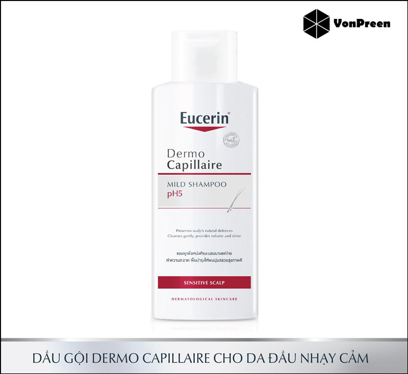 Dầu gội đầu Eucerin Dermo Capillaire Ph5 Mild Shampoo 250ml chính hãng