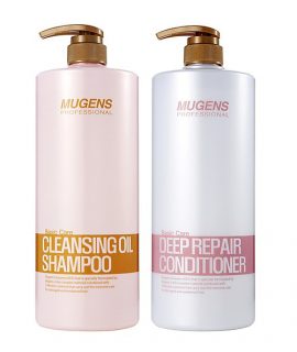 Combo gội xả Welcos Mugens Cleansing Oil Shampoo + Deep Repair Conditioner 1500g