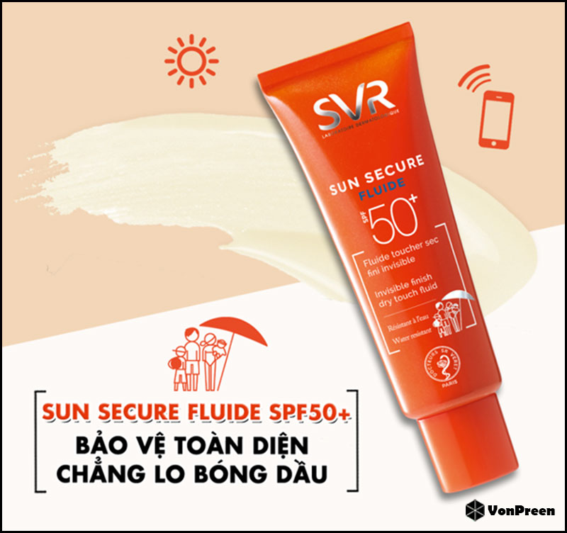 Kem chống năng SVR Sun Secure Fluide SPF50+ 50ml