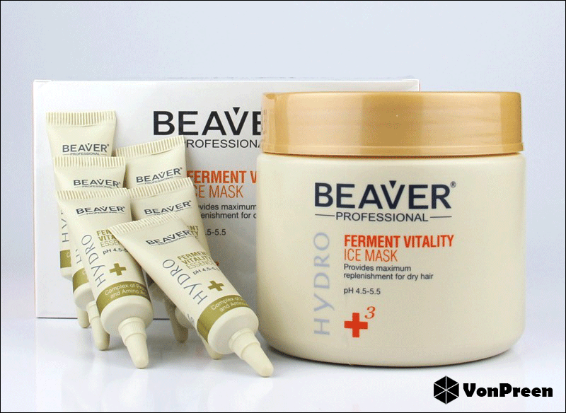 Kem hấp tóc Beaver Ferment Vitality Ice Mask - 500ml + 10ml*6 