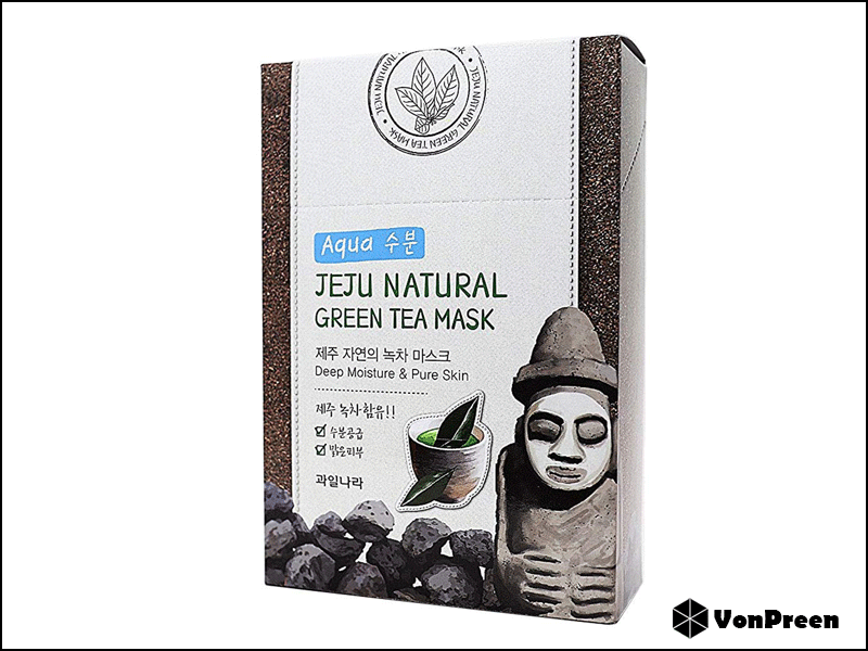 Mặt nạ Welcos Jeju Natural Green Tea Mask - 20ml thảo dược trà xanh dưỡng ẩm và chống lão hóa da
