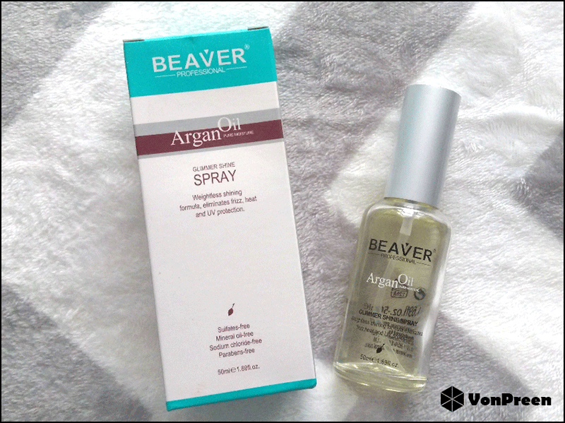 Xịt dưỡng tóc Beaver Argan Oil Glimmer Shine Spray - 50ml