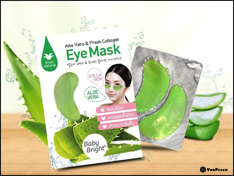 Mặt nạ cho vùng da dưới mắt Baby Bright Aloe Vera & Fresh Collagen Eye Mask - 1 cặp