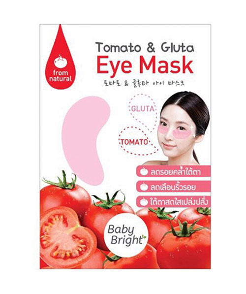 Mặt nạ dưỡng sáng da mắt Baby Bright Tomato & Gluta Eye Mask - 1 cặp