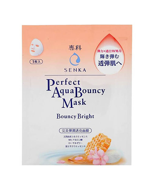 Mặt nạ giấy Senka Perfect Aqua Bouncy Mask Bouncy Bright – 1 miếng