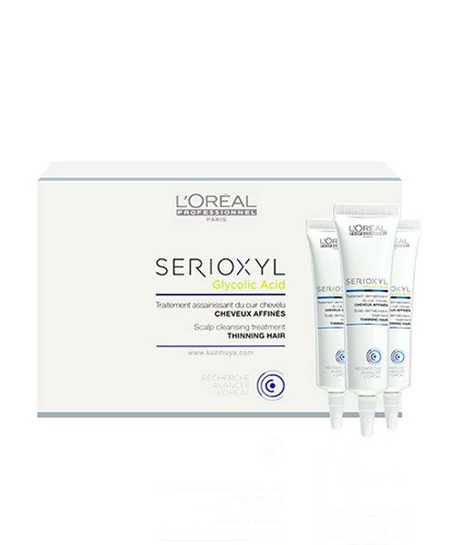 Dưỡng chất tẩy tế bào chết Loreal Serioxyl Glycolic Scalp Cleansing Treatment - 15x15ml
