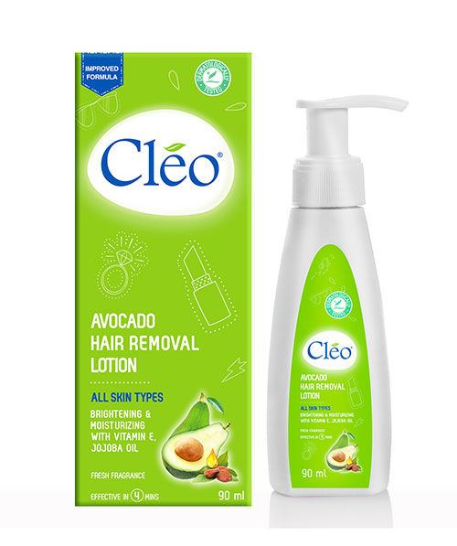 Kem tẩy lông dạng sữa cho mọi loại da Cleo Avocado Hair Removal Lotion - 90ml