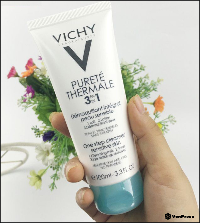 Rửa mặt thường xuyên có tốt không-Sữa rửa mặt Vichy Purete Thermale Cleanser 3 in 1 