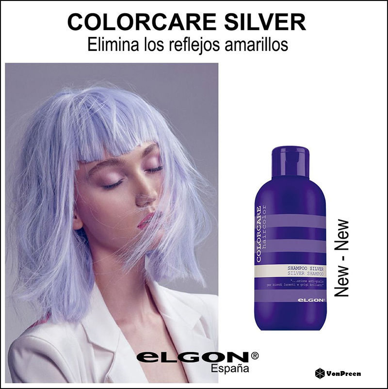 Dầu gội tím Elgon khử vàng cho tóc tẩy nhuộm màu bạch kim xám khói