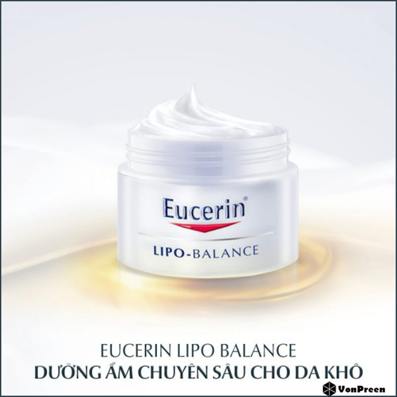Review các loại kem dưỡng da vùng cổ - Kem dưỡng ẩm và chống nắng Eucerin Lipo Balance